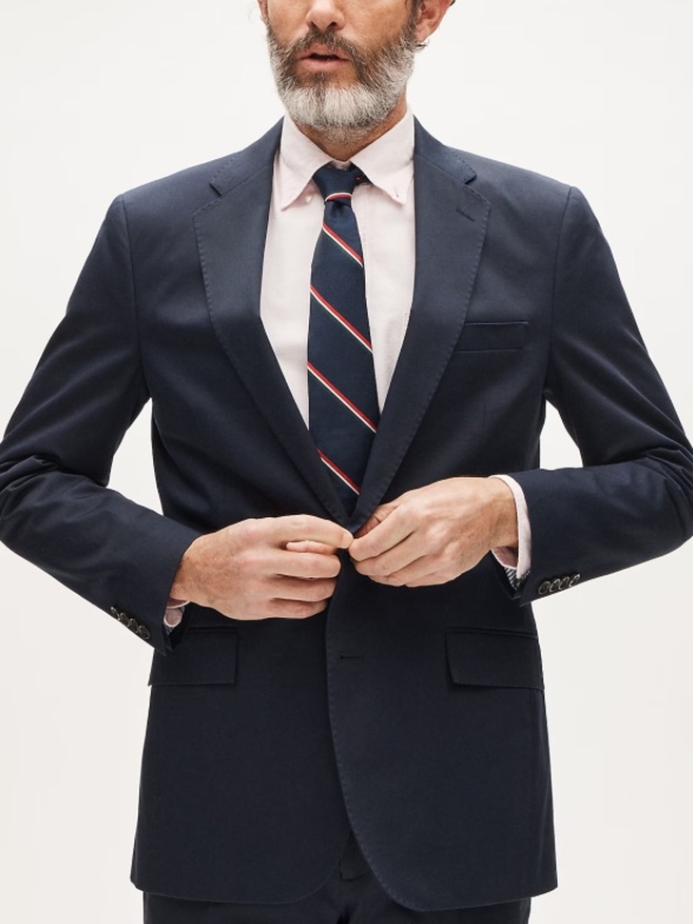 J crew navy Ludlow Slim-fit suit jacket in Japanese cotton chino